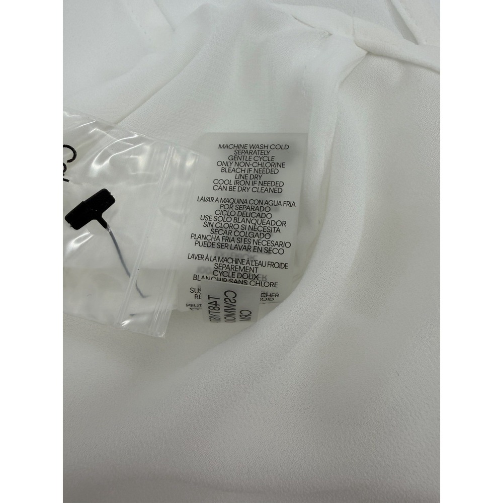Calvin Klein Womens Gathered Neck Ivory Sleeveless Blouse Top Petites PXL *Notes - Picture 6 of 9